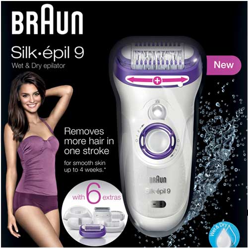 Depiladora Silk epil Braun 9561 Wet&Dry cabezal ancho - foto 3