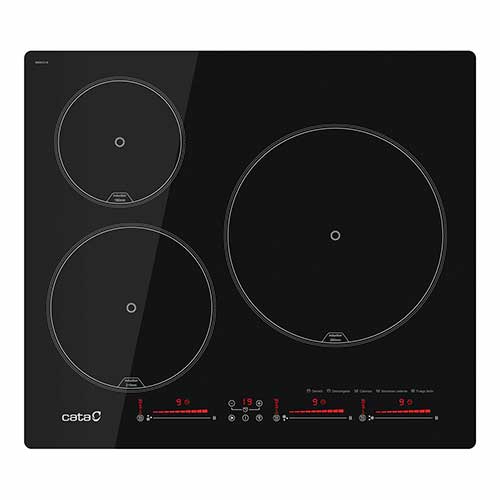 Inducción 3 Zonas Cata IBS 6303 E2 BK Negro control tactil por zona