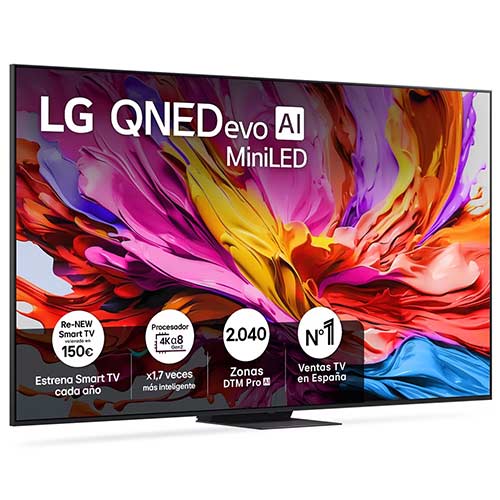 Televisor MINILED 100" 4K LG 100QNED86A6 WEBOS25 Clase F