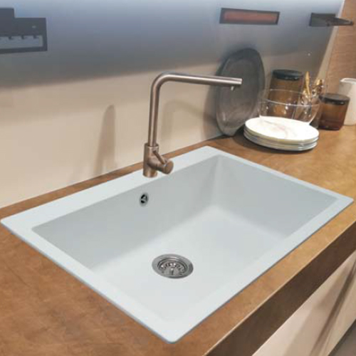 Fregadero 70x39.8 SINTETIKA STKZ ZENTIA BEE7650 Blanco