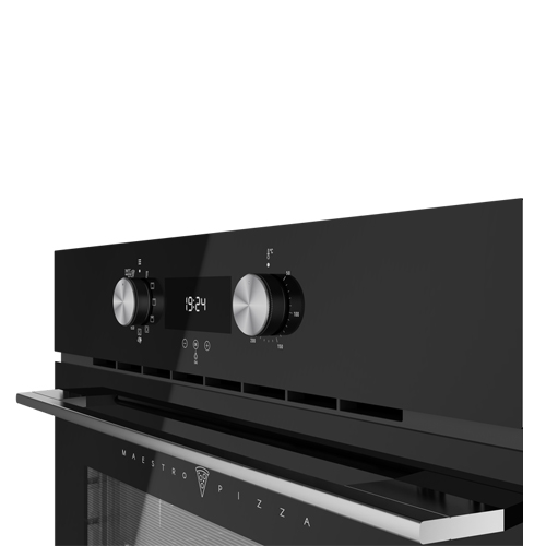 Horno multifunción 60cm 70L Teka MaestroPizza HLB 8510 puerta cristal negro pirolítico - foto 2