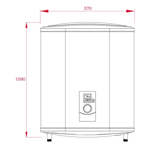 Termo Eléctrico 93L 109x57x30 TEKA SHS 100 2000W B. - foto 2
