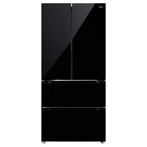 Frigorífico Side By Side 183X83 4 Puertas No Frost Teka RFD 75850 GBK Cristal Negro Clase E