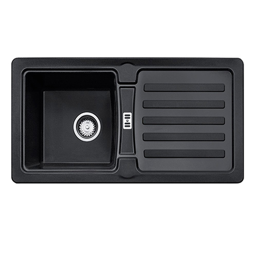 Fregadero 86x43,5 1 Cubeta Mepamsa Prima 45 V2 RV Negro