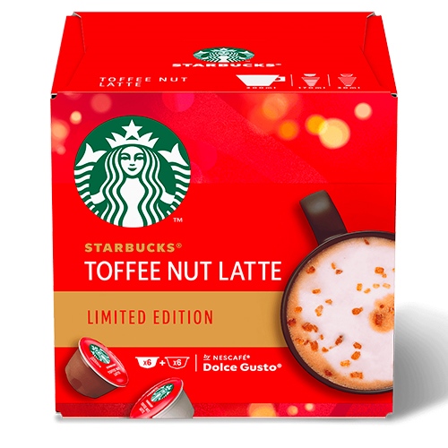 Nescafe Dolce Gusto Starbucks Toffe Nut Latte Edición Limitada x6+x6 Cápsulas