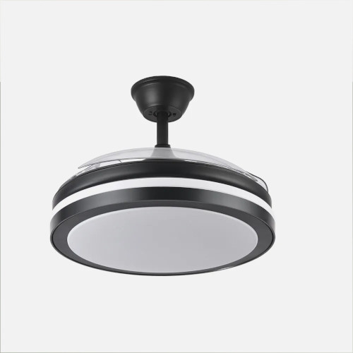 Ventialdor de Techo 107cm 72W Fabrilamp Esparta Aspas Retráctiles Luz DC Mando Negro - foto 3