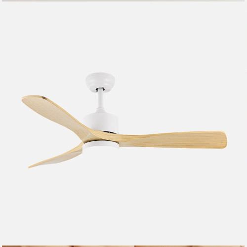 Ventilador Techo 121cm 20W Fabrilamp Azabache Luz Mando Madera Haya