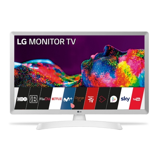 Monitor LED 24" LG 24TN510SWZ Wifi Smart TV blanco F