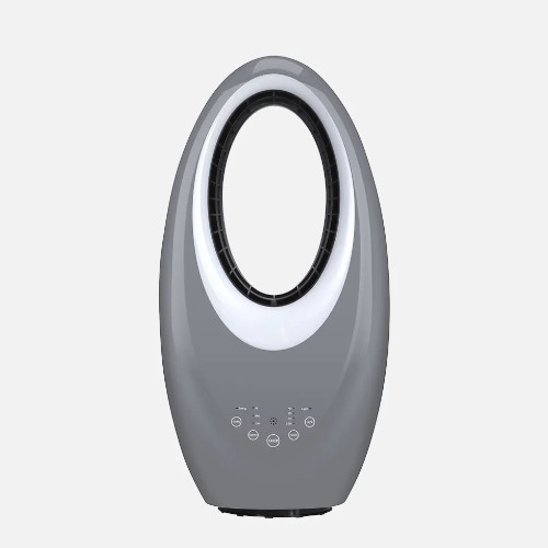Ventilador Sin Aspas 50W Fabrilamp Canales  AC Mando a Distancia Luz 4 Colores Gris