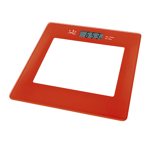 Báscula de Baño 150kg Jata 290R gran LCD Cristal Roja