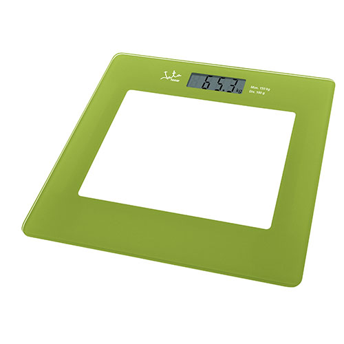 Báscula de baño 150kg Jata 290V gran LCD cristal verde