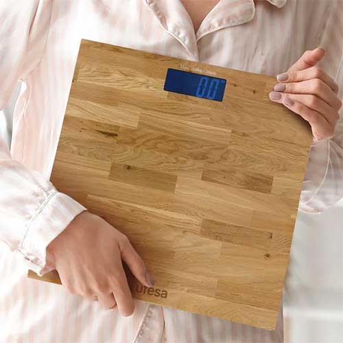 Bascula de Baño 30x30cm Ufesa Geneva hasta 180kg Bambú - foto 2
