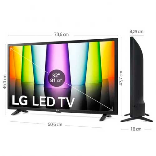 Televisor LED 32" HD LG 32LQ630B6LA Smart TV WebOSS 22 Clase E - foto 3