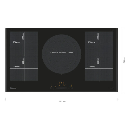 Inducción 5 Zonas 90cm Balay 3EB999LH 2 Flex Negro - foto 2