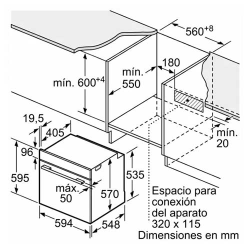 Horno Multifunción 60cm 71L Balay 3HB5000N3 Cristal Negro A. - foto 3