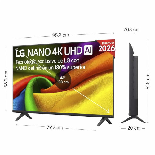 Televisor Nanocell 43" LG 43NU8E0B3LA Webos26 Negro Clase F - foto 2