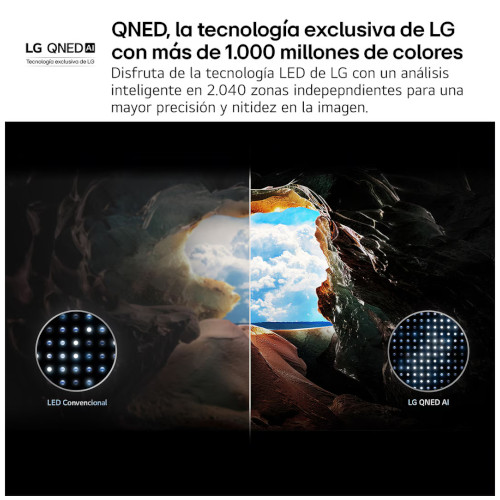 Televisor QNED 43" 4K LG 43QNED82A6B Smart TV WEBOS25 Clase G - foto 2