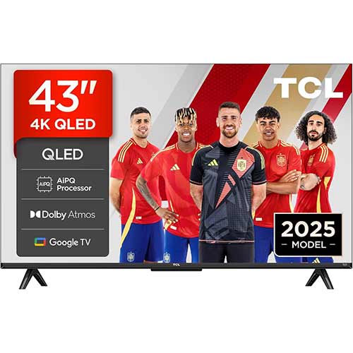 Televisor QLED 43" 4K TCL 43T69C Google TV Clase G