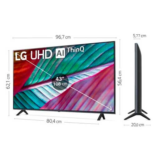 Televisor LED 43" 4K LG 43UR78006LK SMART TV Clase G - foto 3