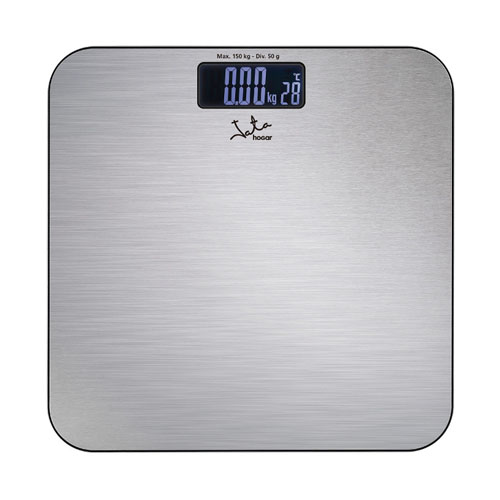 Báscula de baño 150kg Jata 496N inox informa del peso y temperatura ambiente