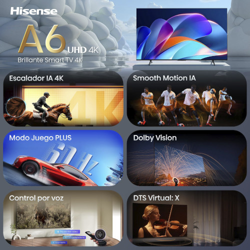 Televisor LED 50" 4K Hisense 50A6S Smart TV Clase E - foto 3