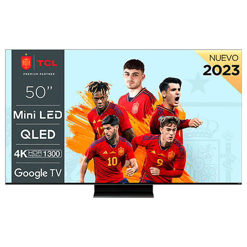 Televisor 50" 4K TCL 50C805 Google TV Miniled Clase G