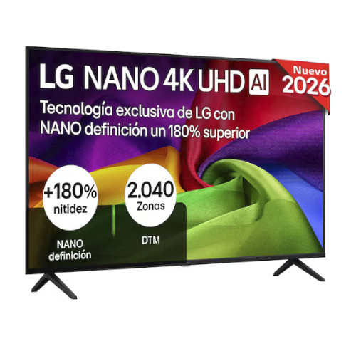 Televisor Nanocell 50" LG 50NU8E0B3LA WEBOS26 Smart TV Negro Clase F