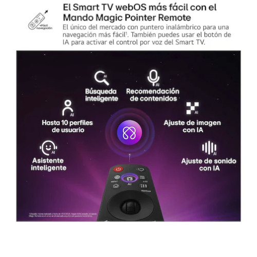 Televisor QLED MiniLED 50" 4K LG 50QNED70B6C WEBOS26 Smart TV Clase F - foto 3