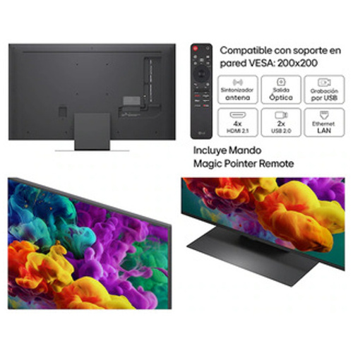 Televisión QNED MiniLED 50" 4K LG 50QNED86B6B Smart TV webOS 26 Clase E - foto 3