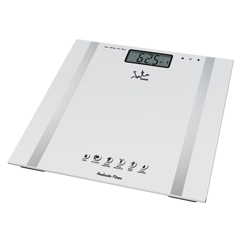 Báscula de baño 180kg Jata 532 analizador fitness 5mm espesor Blanca - foto 2