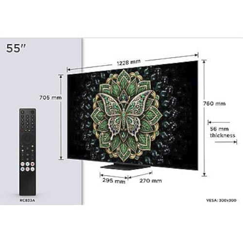 Televisor 55" QD MINI LED 4K TCL 55C6K PRO Smart TV Google TV Clase E - foto 2