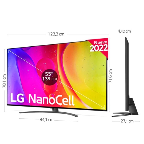 Televisor NANOCELL 55" 4K UHD LG 55NANO816QA WebOs 22 Clase G - foto 2