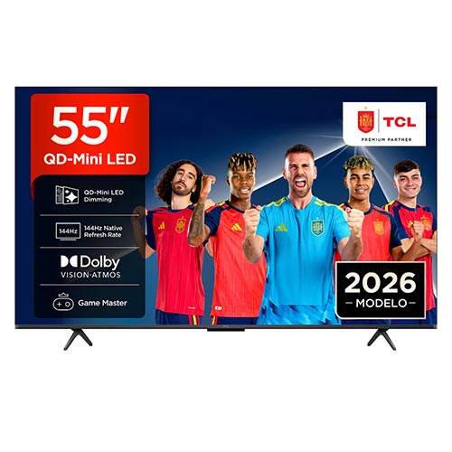 Televisor 55" QD MINI LED 4K TCL 55P8L Smart TV Google TV Clase F