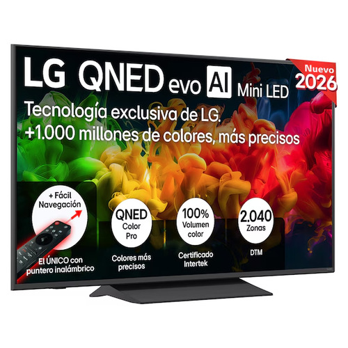 Televisión QNED MiniLED 55" 4K LG 55QNED81B6A Smart TV webOS 26 Clase F