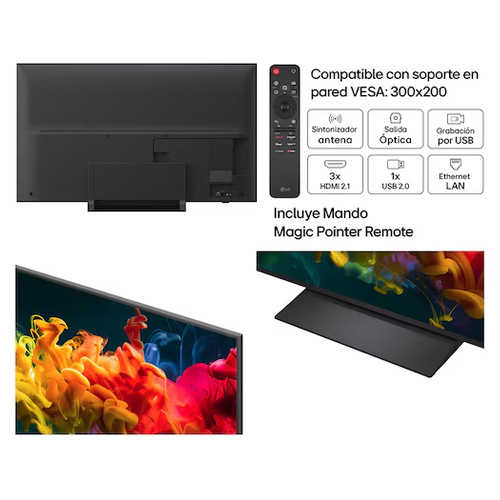 Televisión QNED MiniLED 55" 4K LG 55QNED81B6A Smart TV webOS 26 Clase F - foto 3