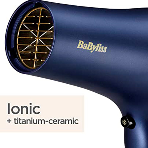 Secador Midnight Luxe Babyliss 2300W Azul, tecnologia titanio-ceramica, 2velocidades, cable 2,2m - foto 2