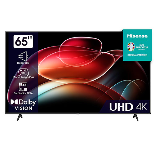 Televisor Led 65" 4K Hisense 65A6K VIDAA Smart Os Clase F