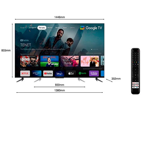 Televisor QLED 65" 4K UHD TCL 65C649 Google TV Clase G - foto 2