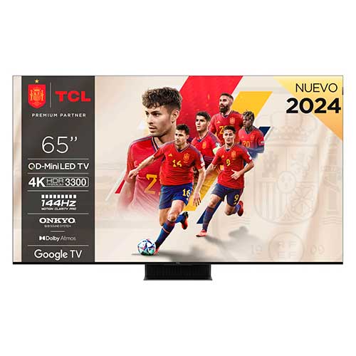 Televisor MINILED 65" 4K TCL 65C855 Smart TV Google TV Clase F