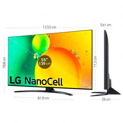 Televisor NANOCELL 65" 4K UHD LG 65NANO766QA WebOS22 Clase G - foto 3