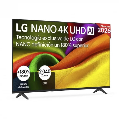 Televisor Nanocell 65" LG 65NU8E0B3LA Webos26 Smart TV Negro Clase E