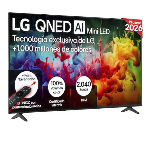 Televisor QNED Miniled 65" 4k LG 65QNED70B6C WEBOS26 Smart TV Clase E