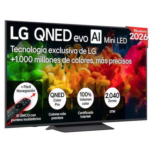 Televisión QNED MiniLED 65" 4K LG 65QNED81B6A Smart TV webOS 26 Clase F