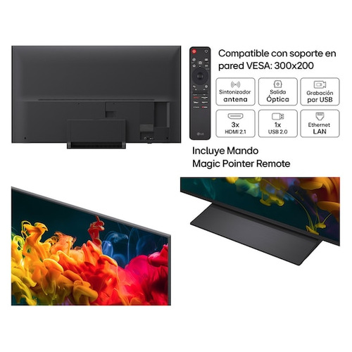 Televisión QNED MiniLED 65" 4K LG 65QNED81B6A Smart TV webOS 26 Clase F - foto 3