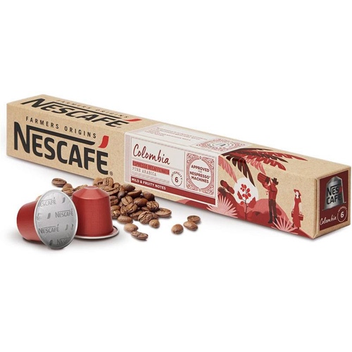 Cápsulas Nescafé Nespresso® Colombia - Descafeinado Aluminio Intensidad 6 - 10 Capsulas
