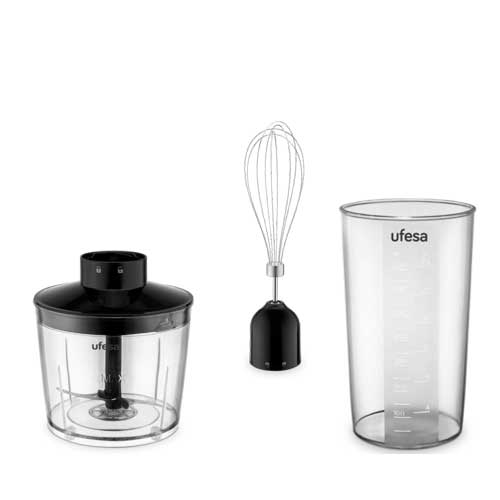Batidora de Mano 1500W Ufesa Satellite 150 Max Pivotante BladeFlex Anti-rayaduras Accesorios Inox - foto 3