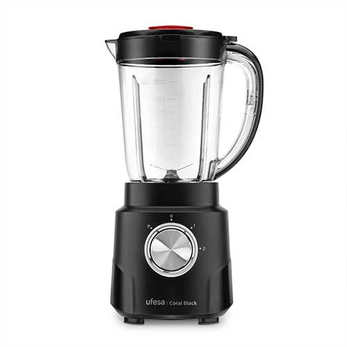 Batidora Vaso 600W 1,5L Ufesa Coral Black  Con molinillo Negro