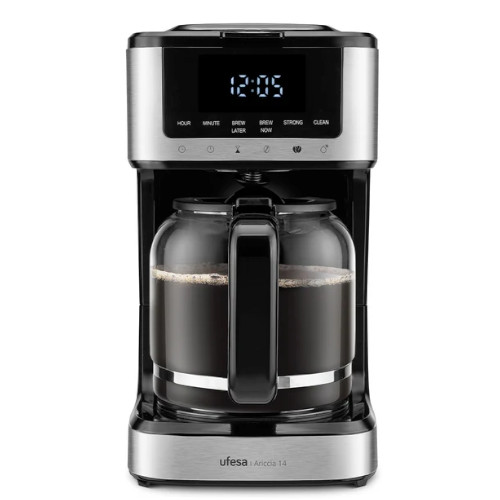 Cafetera Goteo 1,8L 900W Ufesa Ariccia 14 Negro