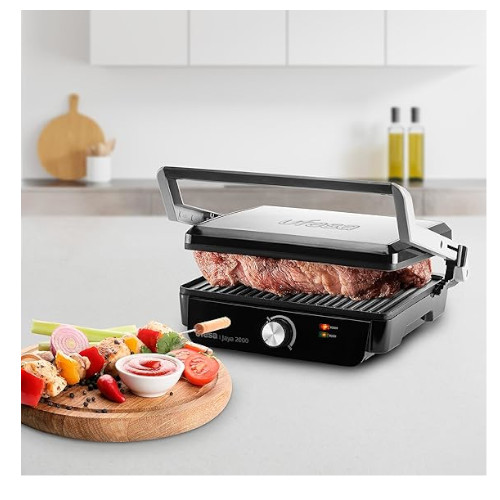 Grill 2000W Ufesa Press Jaya 2000 Apertura 180º Gris