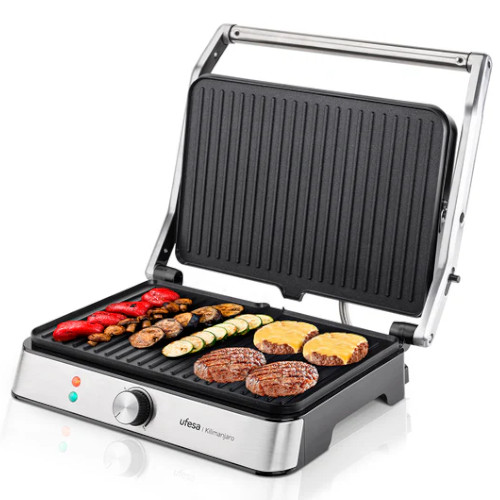 Grill Kilimanjaro 6 en 2200W Ufesa 72108011 Placas Antiadherentes Inox